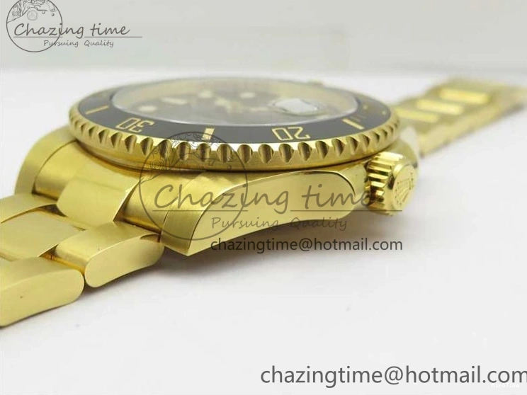 MiroTime 0111 WaterResistant Submariner 116618 LN D1F Best Edition YG Wrapped Black Dial on YG Wrapped Bracelet A 2588